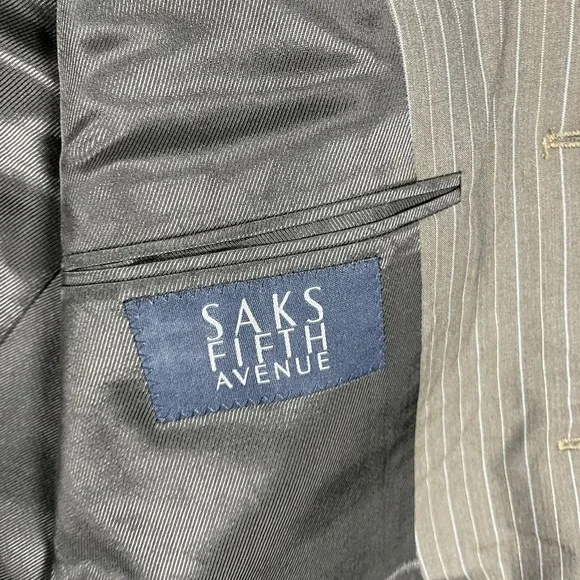 Burberry London 100% Wool Brown Striped Men's Blazer Sport Jacket 40R + Pants - Picture 4 of 14